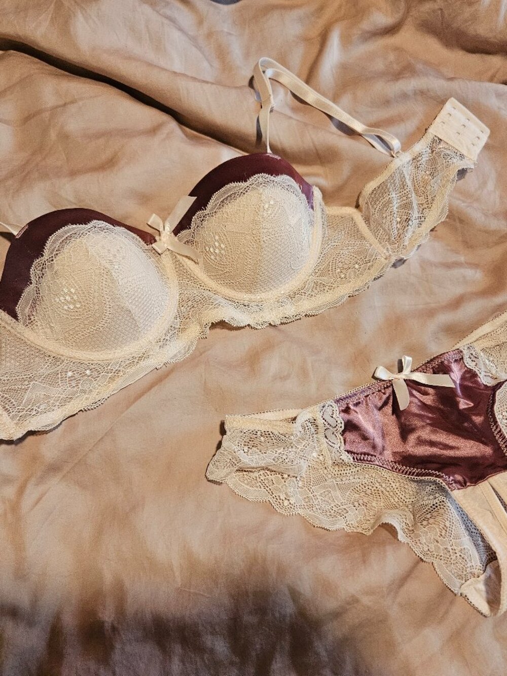Small Balconette Bra & Open Crotch Underwear Set